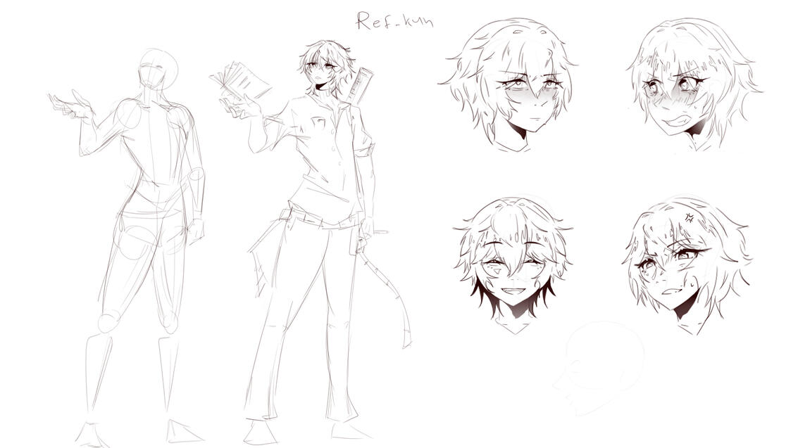 Character Sheet and Facial Expressions study